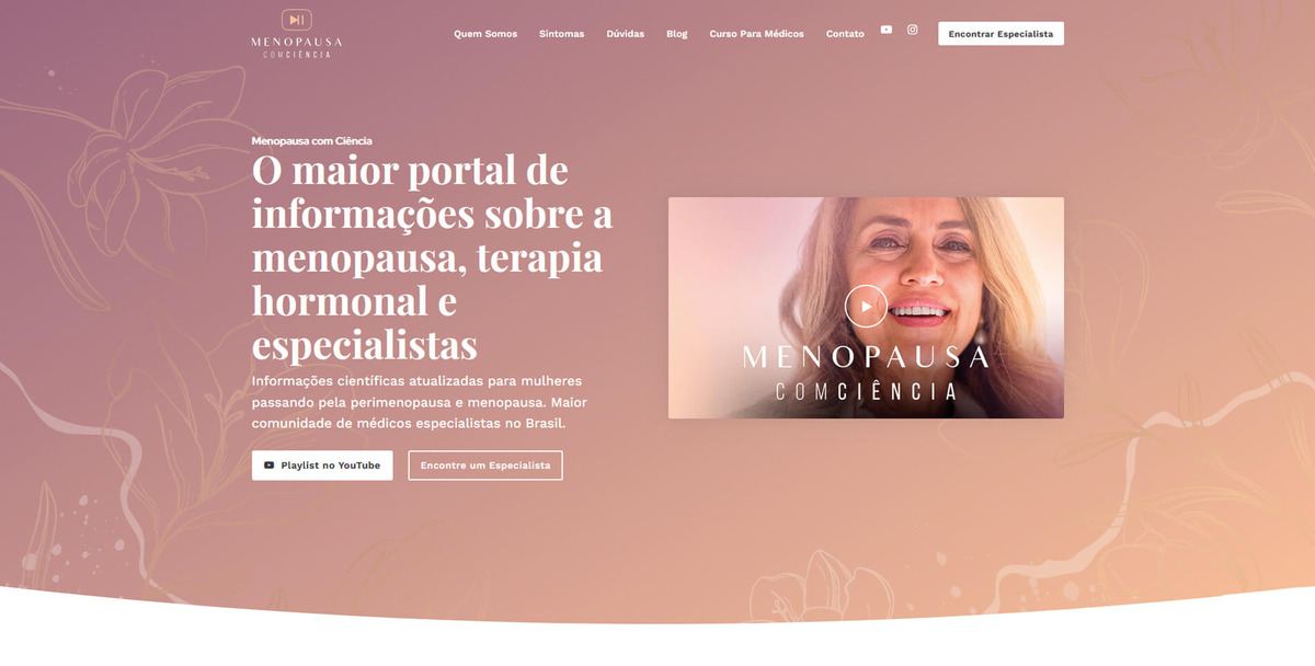 Site para Médicos Menopausa Comciência