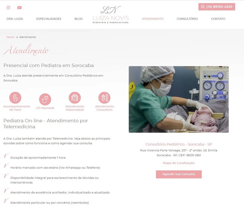 Site para Médicos Dra. Luiza
                      Novis