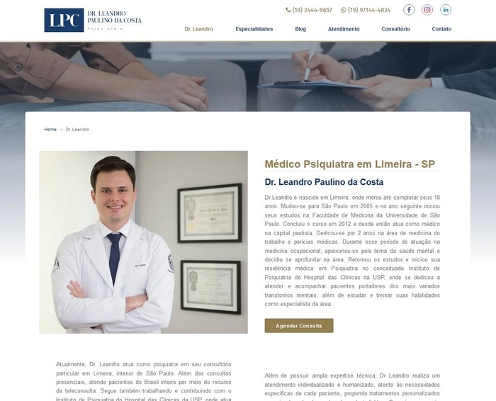 Site para Médicos Dr. Leandro
                      Paulino