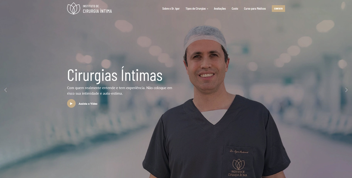 Site para Médicos Instituto de Cirurgia Intima