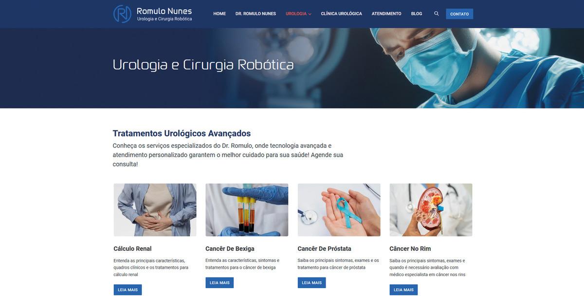 Site para Médicos Dr. Romulo
                      Nunes