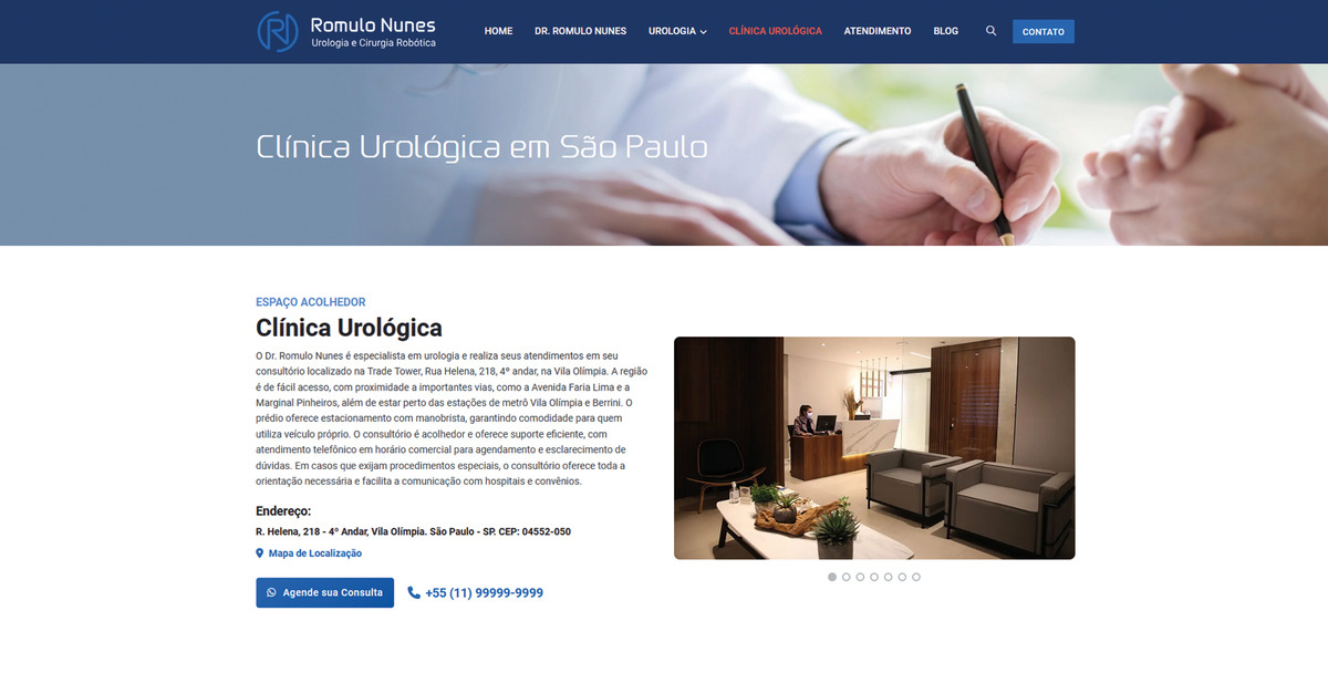 Site para Médicos Dr. Romulo
                      Nunes