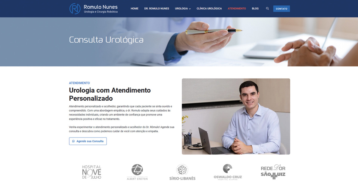 Site para Médicos Dr. Romulo
                      Nunes