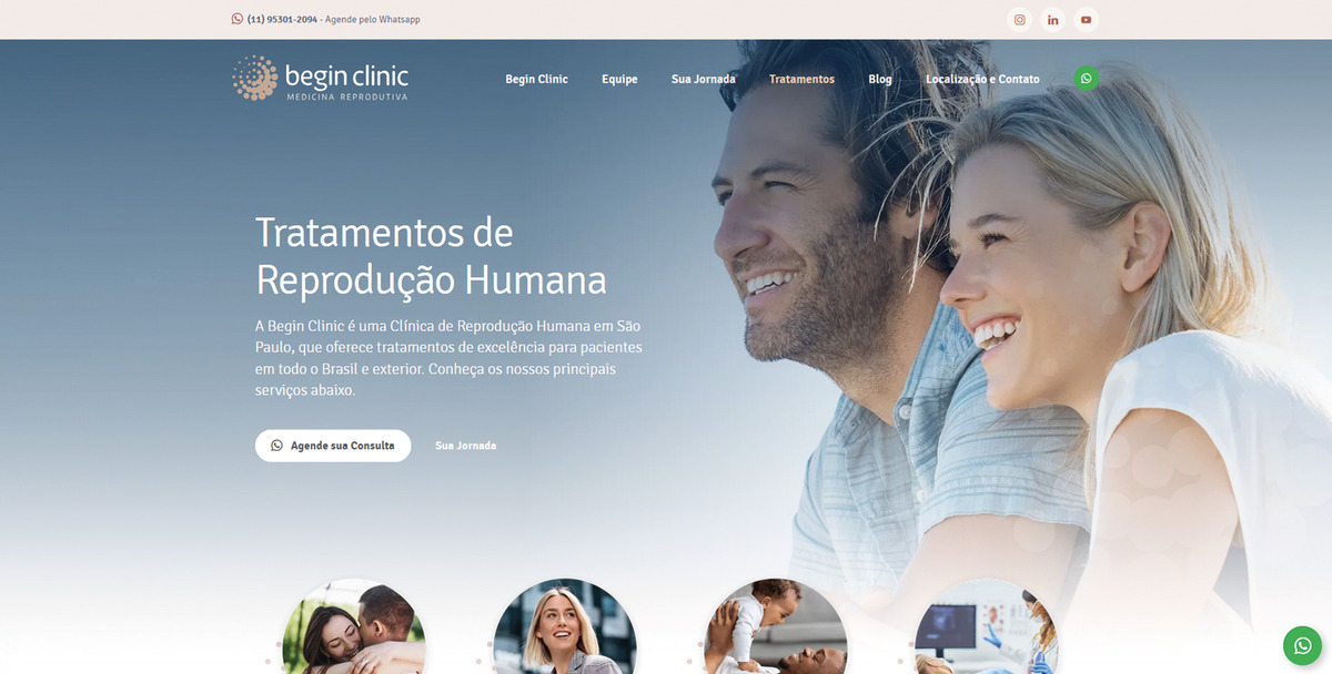 Site para Médicos Begin Clinic