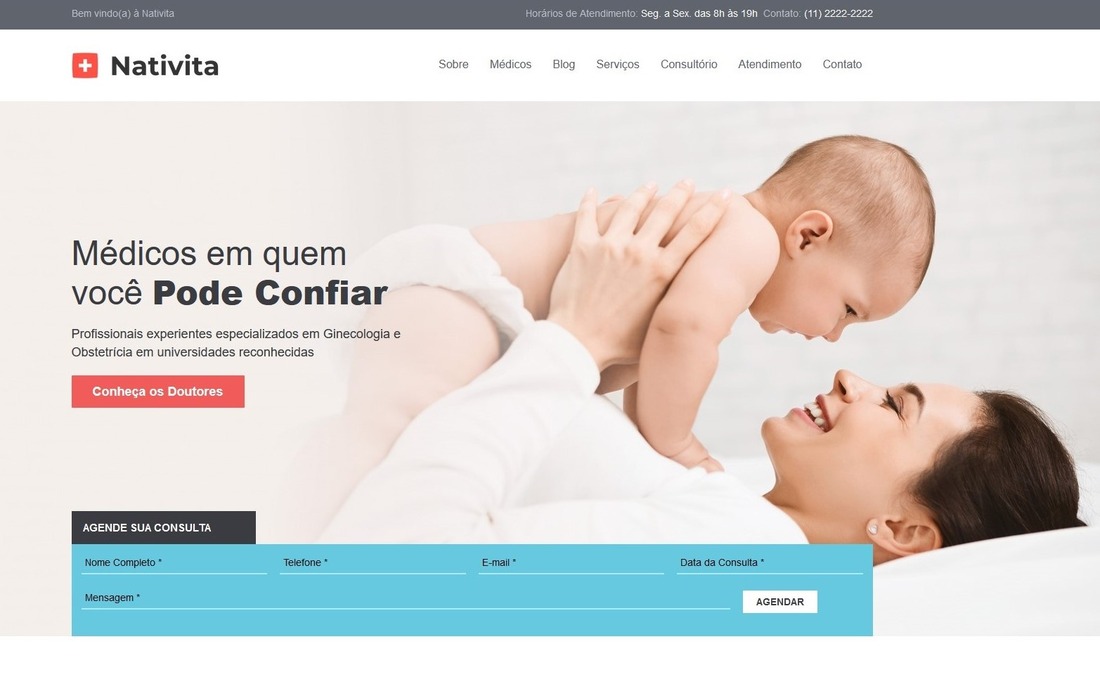 Site para Médicos Clínica
                      Nativita