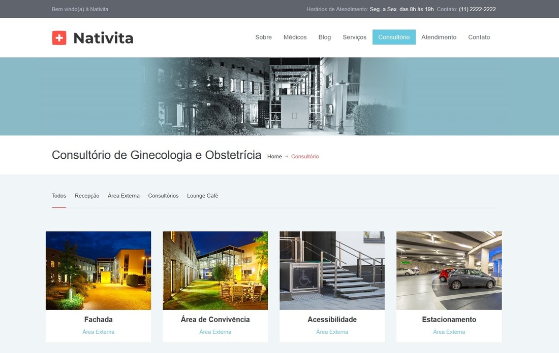 Site para Médicos Clínica
                      Nativita