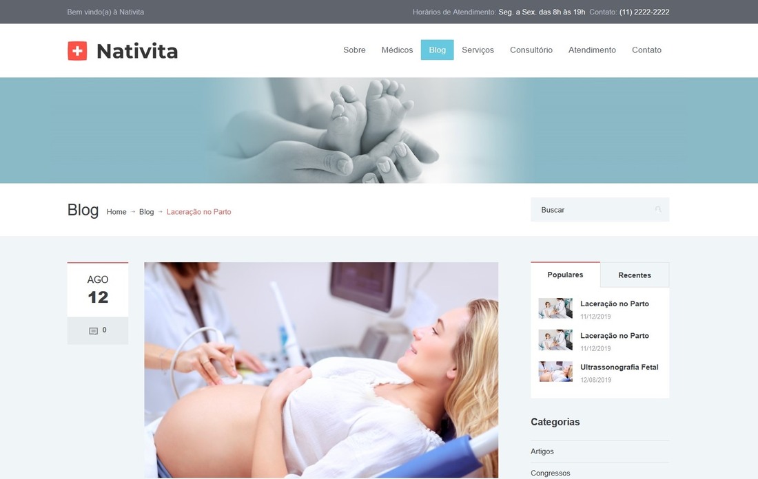 Site para Médicos Clínica
                      Nativita