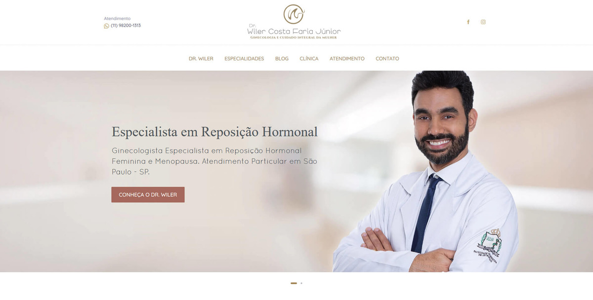 Site para Médicos Dr. Wiler
                      Costa