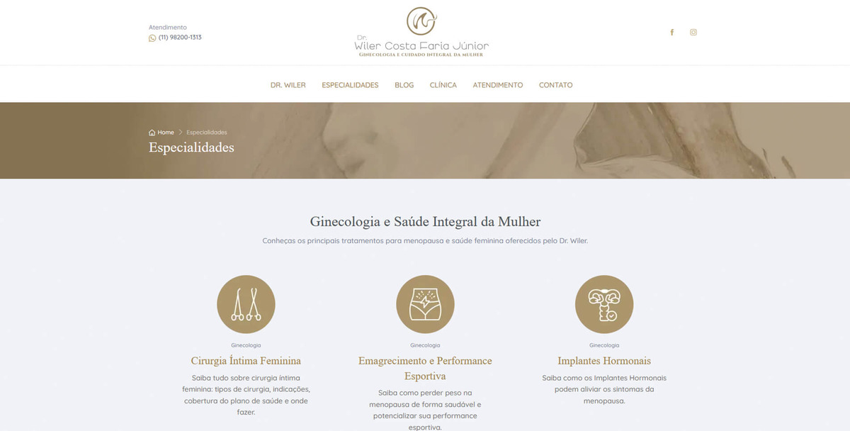 Site para Médicos Dr. Wiler
                      Costa