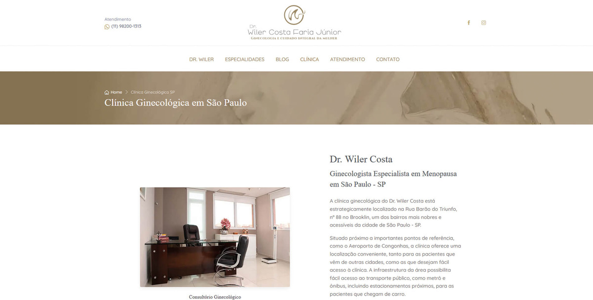 Site para Médicos Dr. Wiler
                      Costa