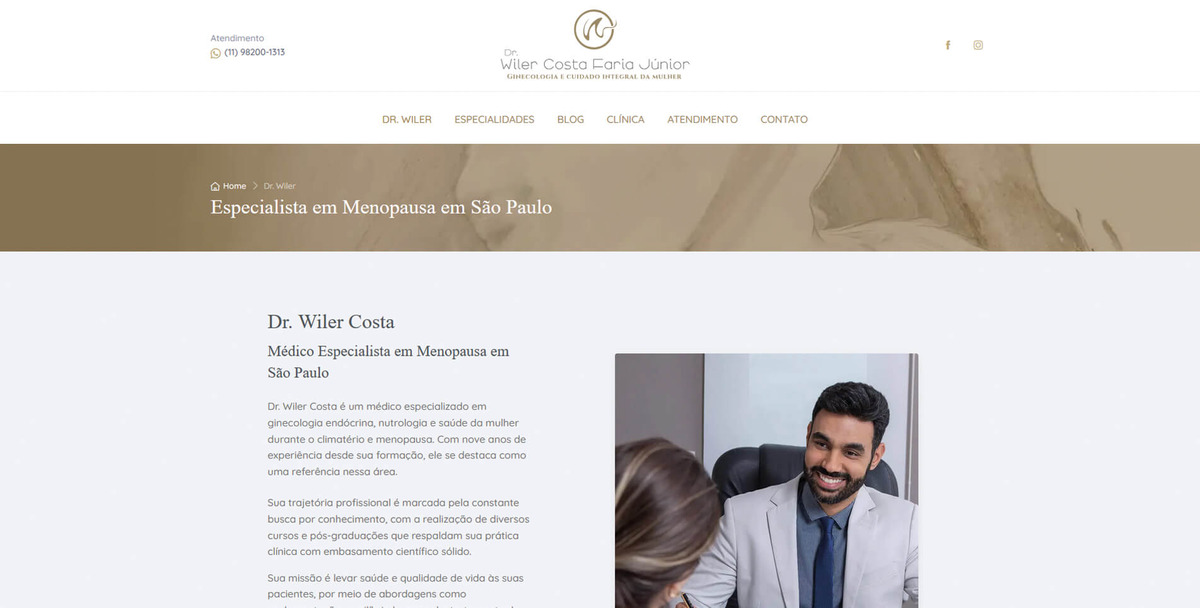 Site para Médicos Dr. Wiler
                      Costa