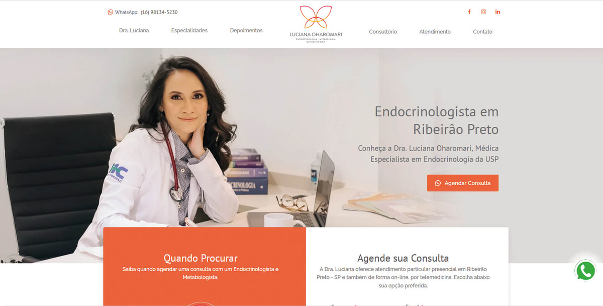 Site para Médicos Dra. Luciana
                      Oharomari