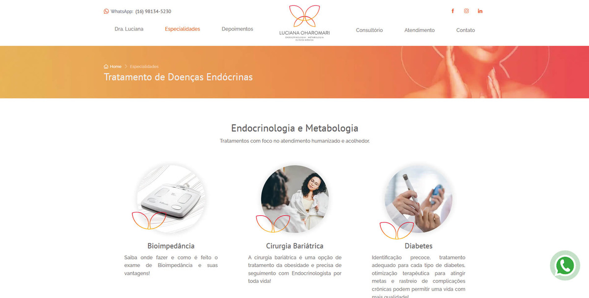 Site para Médicos Dra. Luciana
                      Oharomari