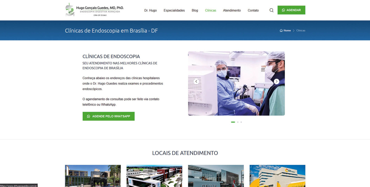 Site para Médicos Dr. Hugo
                      Guedes