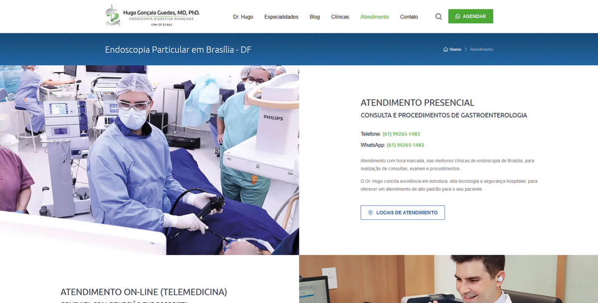 Site para Médicos Dr. Hugo
                      Guedes