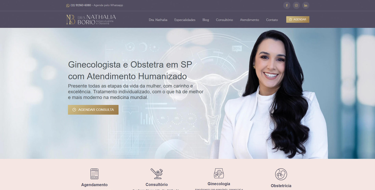 Site para Médicos Dra. Nathalia
                      Borio