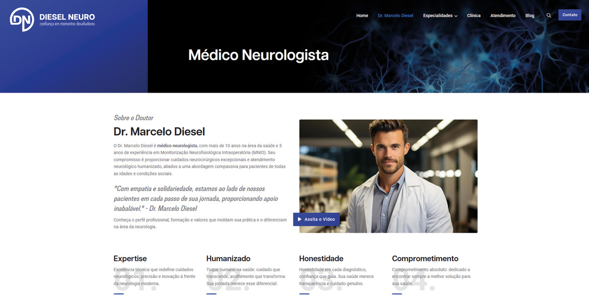 Site para Médicos Dr. Diesel
                      Neuro