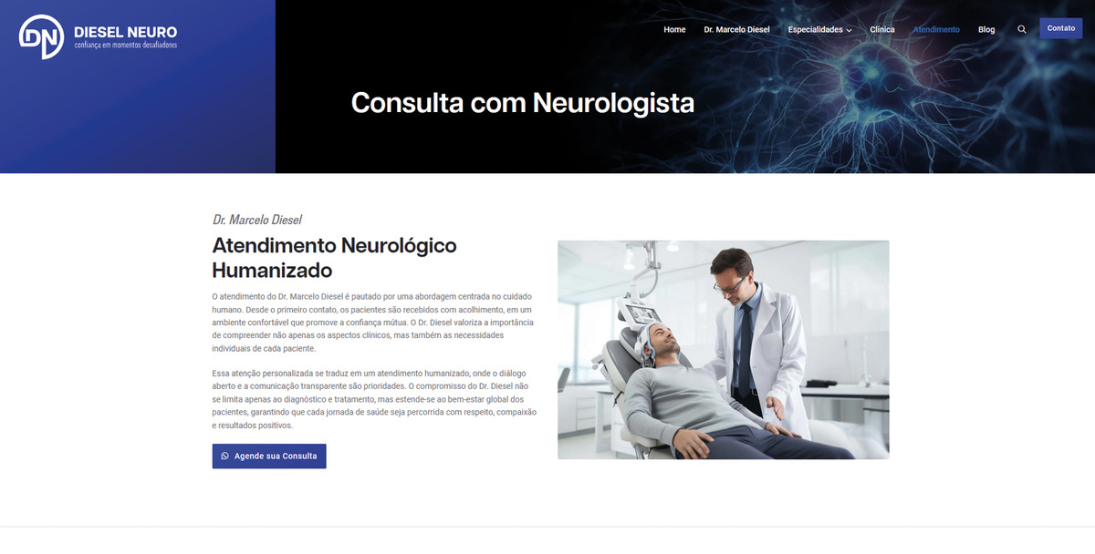 Site para Médicos Dr. Diesel
                      Neuro