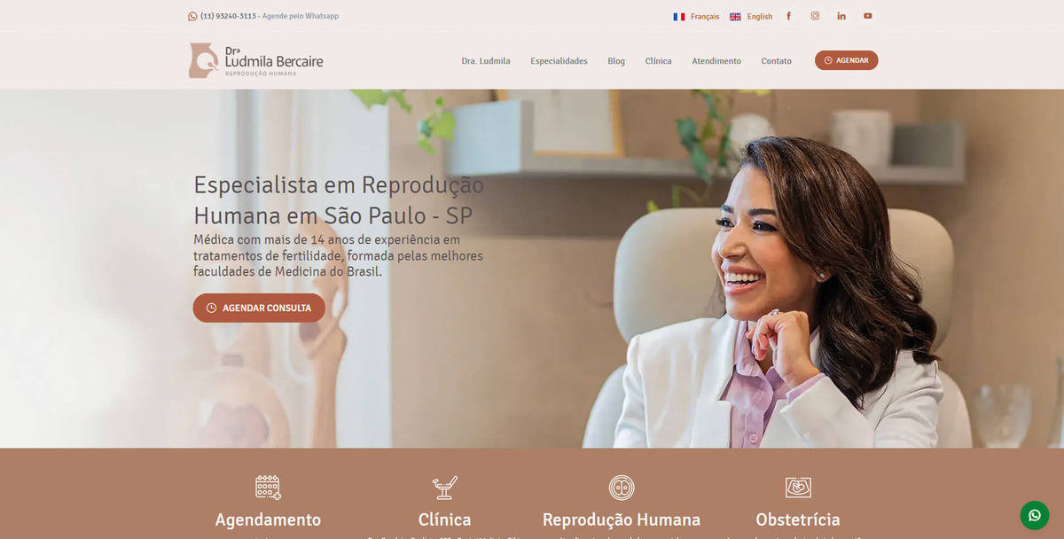 Site para Médicos Dra. Ludmila
                      Bercaire