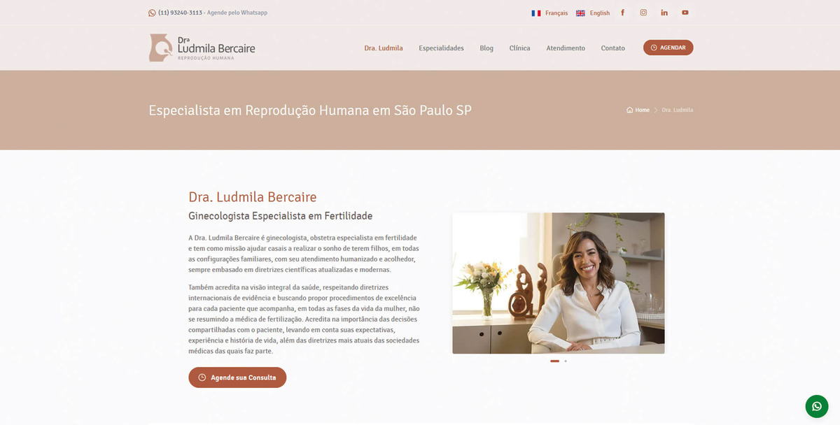 Site para Médicos Dra. Ludmila
                      Bercaire