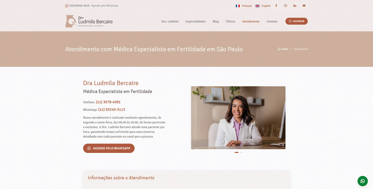 Site para Médicos Dra. Ludmila
                      Bercaire