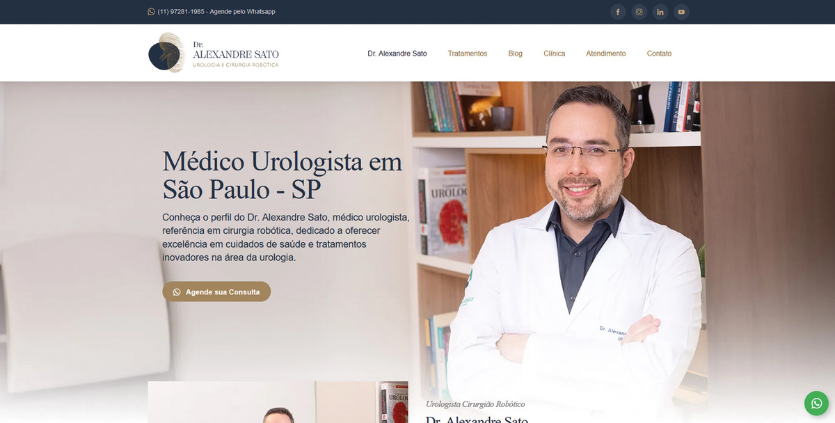 Site para Médicos Dr. Alexandre
                      Sato