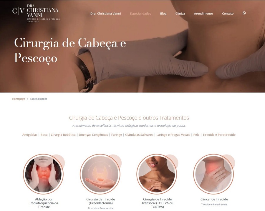 Site para Médicos Dra. Christiana
                      Vanni