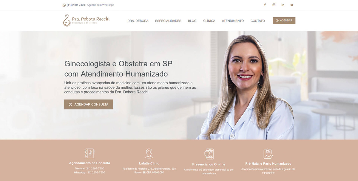 Site para Médicos Dra. Debora
                      Recchi