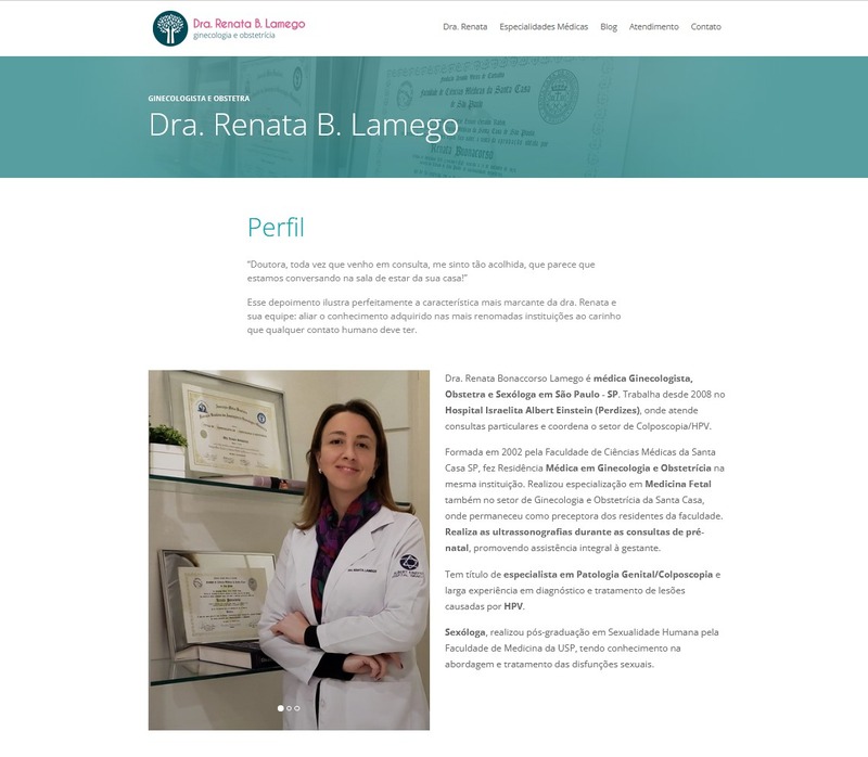 Site para Médicos Dra. Renata
                      Lamego