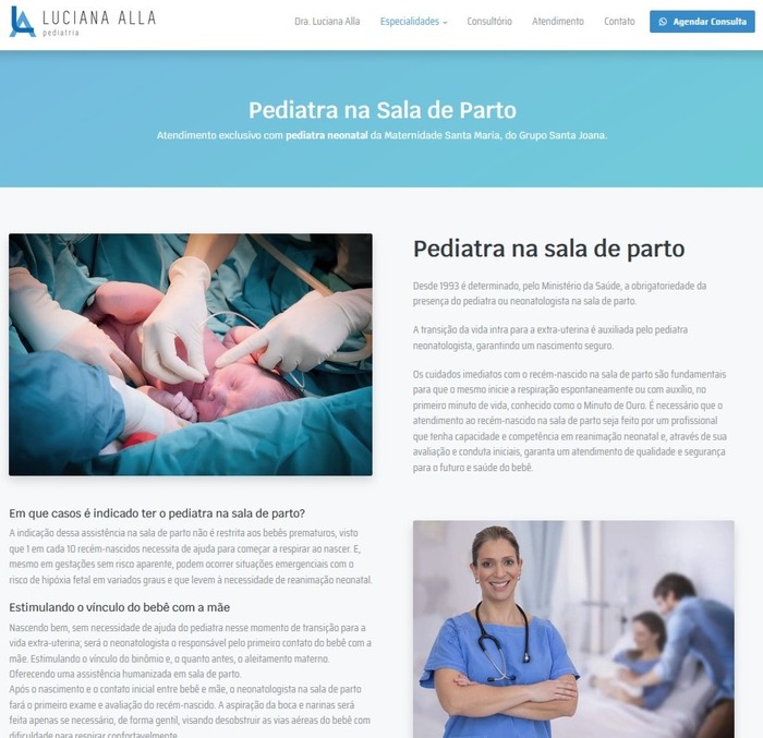 Site para Médicos Dra. Luciana
                      Alla