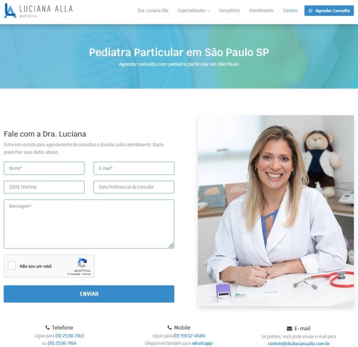 Site para Médicos Dra. Luciana
                      Alla