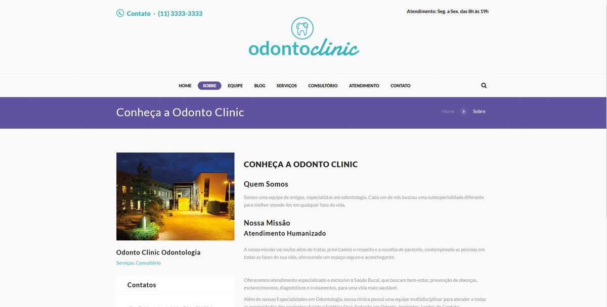 Site para Médicos Odonto Clinic