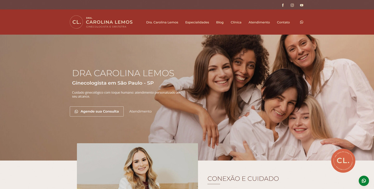 Site para Médicos Dra. Carolina
                      Lemos