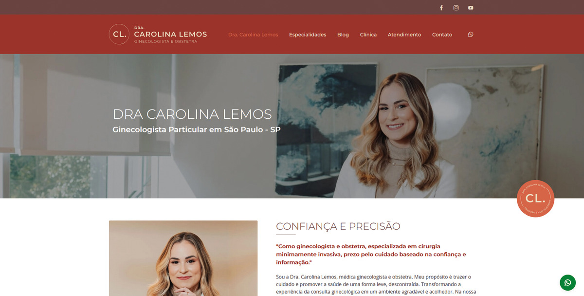 Site para Médicos Dra. Carolina
                      Lemos